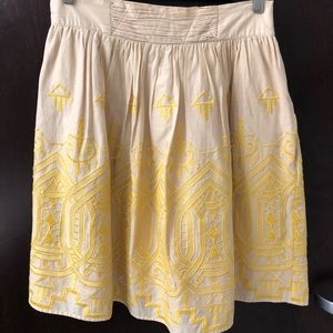 Anthropologie Embroidered skirt.